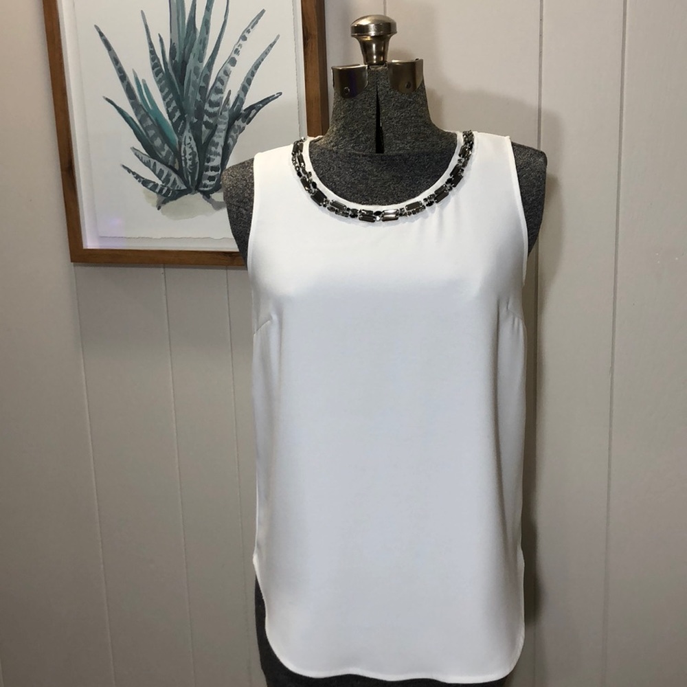Fenn Wright Manson- White Long Sleeveless Blouse
